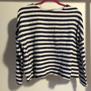 Mango blue and white striped nautical sweater